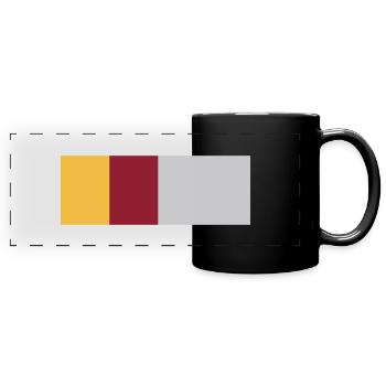 Roma Italien - Panorama-Tasse farbig - Schwarz - Vorne