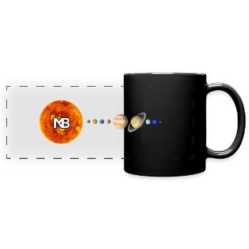 Solar system - Full Colour Panoramic Mug - black - Front