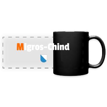 Migros Chind - bischZüri - Panorama-Tasse farbig - Schwarz - Vorne