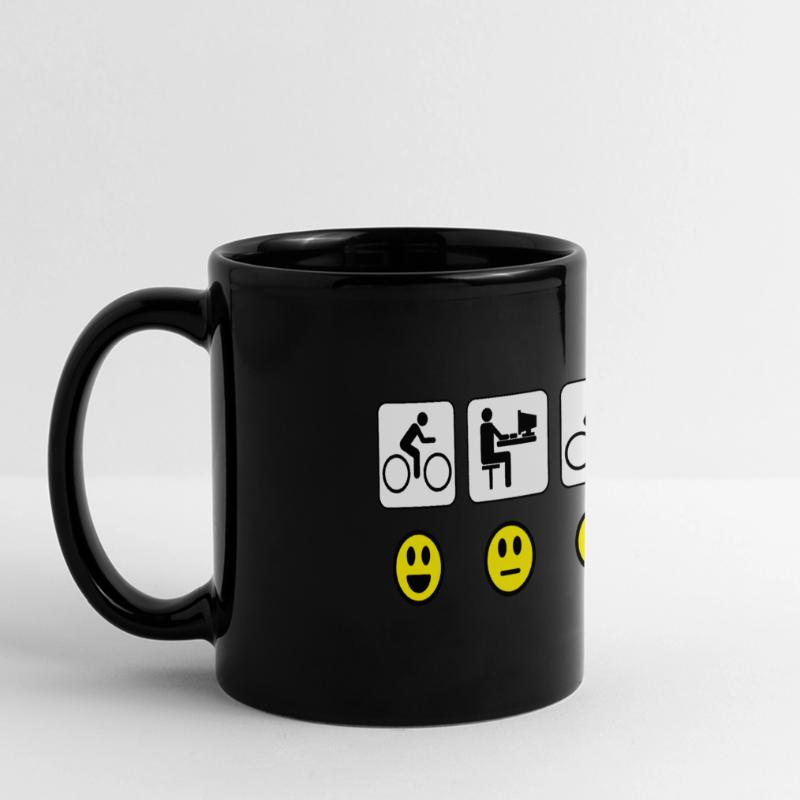 Cycle - Work - Cycle - Sleep - Repeat Panorama-Tasse farbig