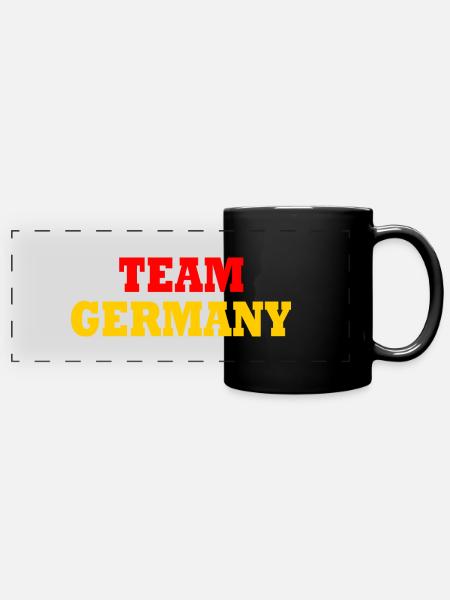 Team germany - Panorama-Tasse farbig - Schwarz