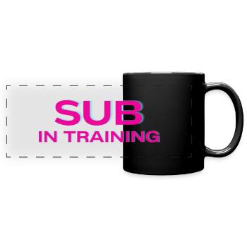 Sub in Training - Panorama-Tasse farbig - Schwarz - Vorne