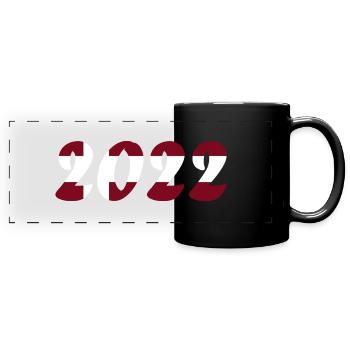 National team Denmark Football World Cup - Full Colour Panoramic Mug - black - Front