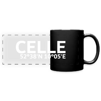 Coordonnées de celle - Mug panoramique uni - noir - Devant