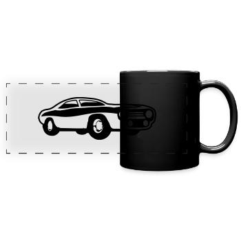 Oldtimer Car Retro Vintage Love Racing Car Driving - Full Colour Panoramic Mug - black - Front