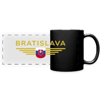 Bratislava, Slovaquie Style Design T-Shirt - Mug panoramique uni - noir - Devant