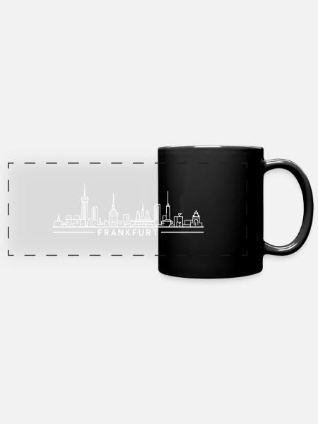 frankfurt - Panorama-Tasse farbig - Schwarz