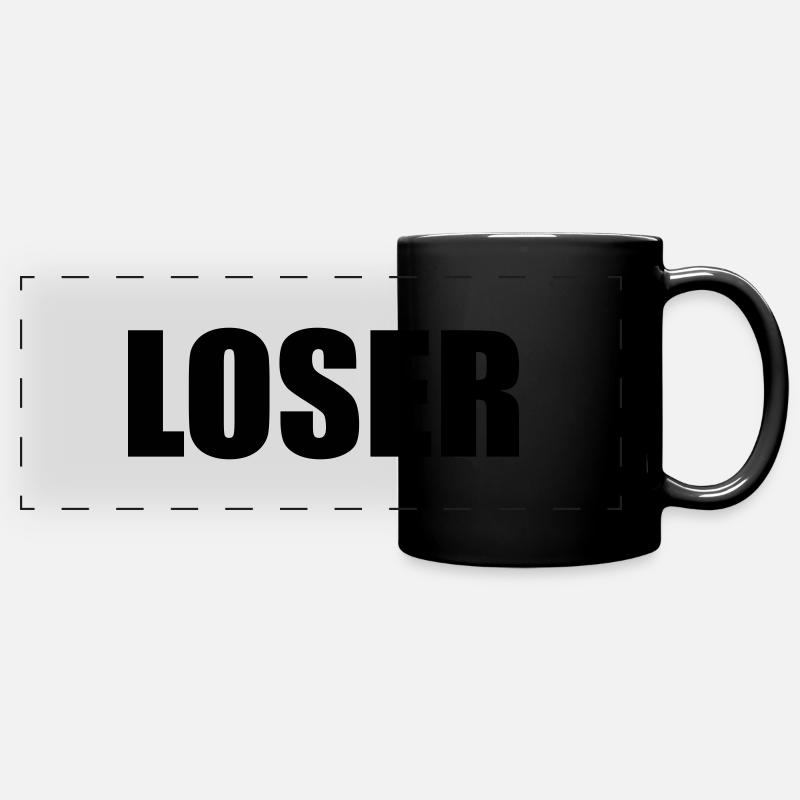 Loser - Panorama-Tasse farbig - Schwarz