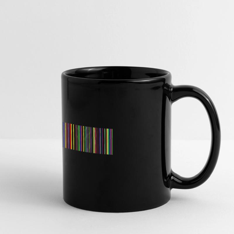 Barcode - Strichcode - Streifen - Codes Panorama-Tasse farbig