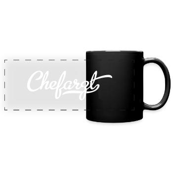 chefarzt weiss - Panorama-Tasse farbig - Schwarz - Vorne