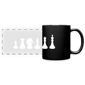 TEE chess pieces cool chess player giftChess piece - Full Colour Panoramic Mug - black - Front