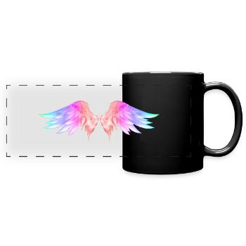 Angel Wings - Full Colour Panoramic Mug - black - Front