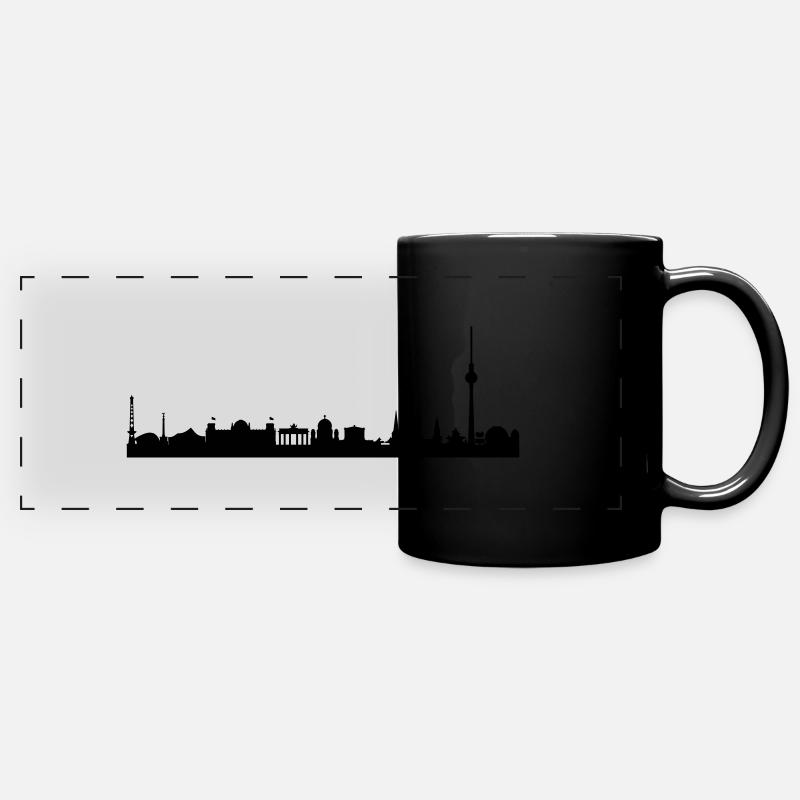 Berlin - Panorama-Tasse farbig - Schwarz