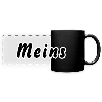 Meins - Panorama-Tasse farbig - Schwarz - Vorne