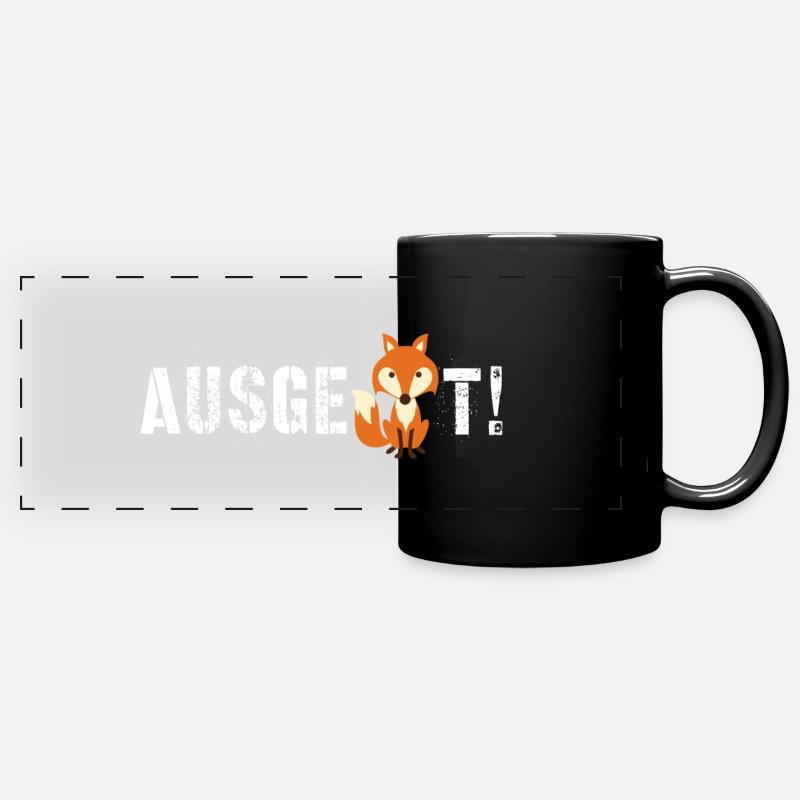 Fuchs - Ausgefuchst - Panorama-Tasse farbig - Schwarz