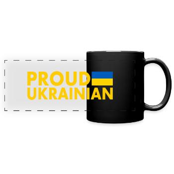 Proud ukrainian - Panorama-Tasse farbig - Schwarz - Vorne