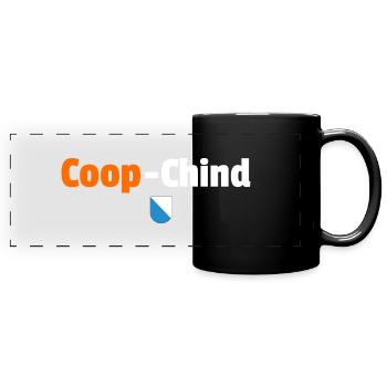 Coop-Chind - bischZüri - Panorama-Tasse farbig - Schwarz - Vorne