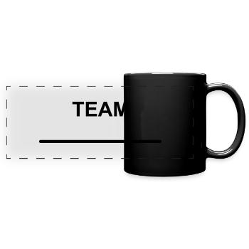 Team with Name Template - Full Colour Panoramic Mug - black - Front