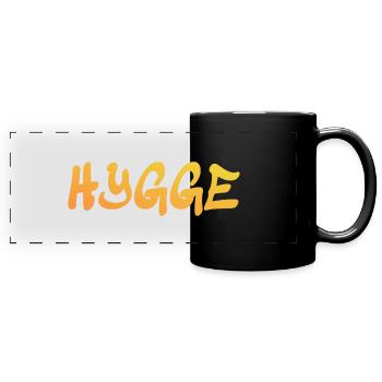 Hygge - Dänische Tradition - Lebensgefühl - Nett - Panorama-Tasse farbig - Schwarz - Vorne