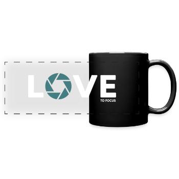 fotograf fotografieren focus objektiv - Panorama-Tasse farbig - Schwarz - Vorne