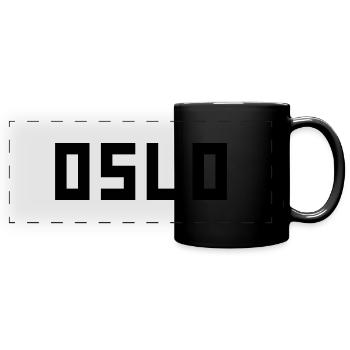 Oslo - Mug panoramique uni - noir - Devant