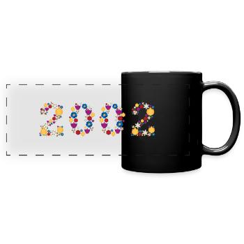 Fleurs 2002 - Mug panoramique uni - noir - Devant