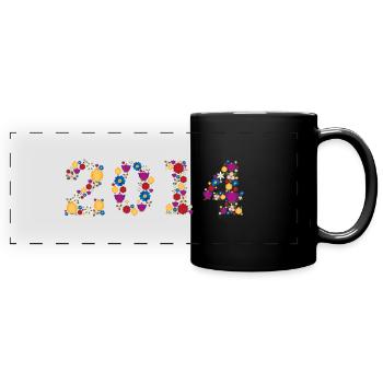 Fleurs 2014 - Mug panoramique uni - noir - Devant