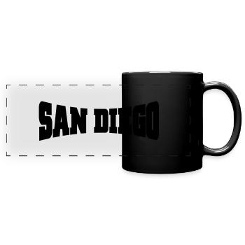 San Diego - Full Colour Panoramic Mug - black - Front