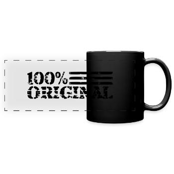 Rayures logo 100 % original - Mug panoramique uni - noir - Devant