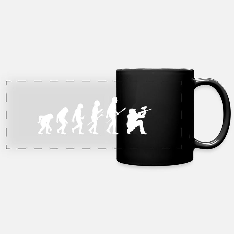 Développement de l'évolution du paintball - Mug panoramique uni - noir