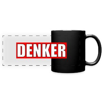 Denker - Panorama-Tasse farbig - Schwarz - Vorne