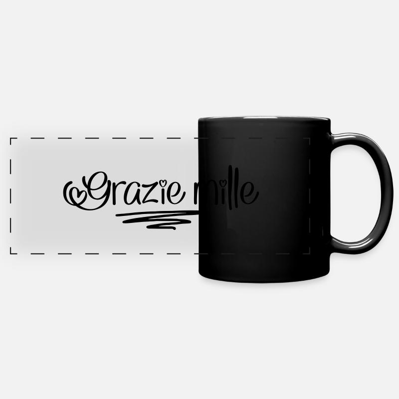 Thank you - Full Colour Panoramic Mug - black