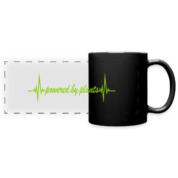 Powered by plants - Panorama-Tasse farbig - Schwarz - Vorne