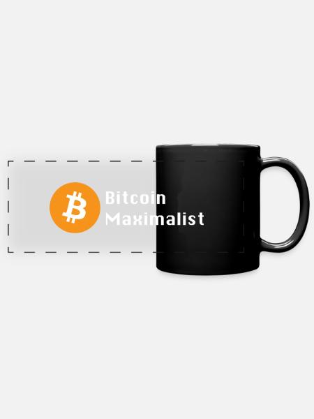 Bitcoin-Maximalist - Panorama-Tasse farbig - Schwarz