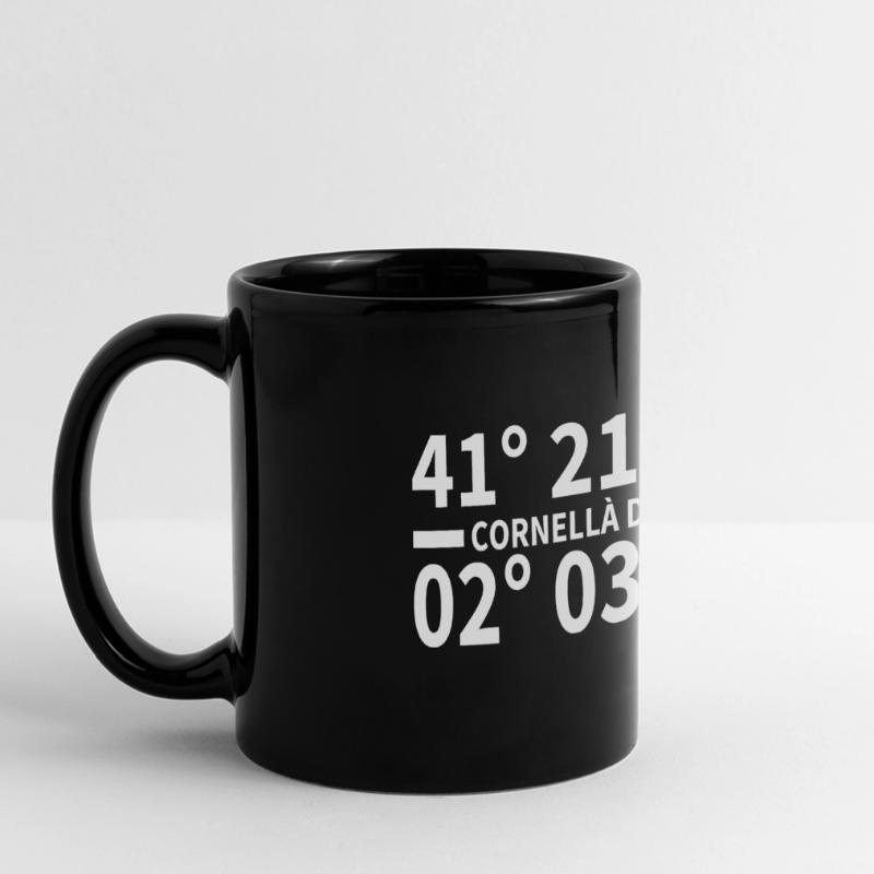Cornellà de Llobregat coordinates Full Colour Panoramic Mug