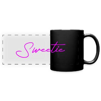 Sweetie pink - Full Colour Panoramic Mug - black - Front