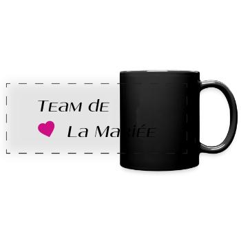 Team de la mariée - Mug panoramique uni - noir - Devant