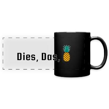 Ceci, cela, ananas - Mug panoramique uni - noir - Devant