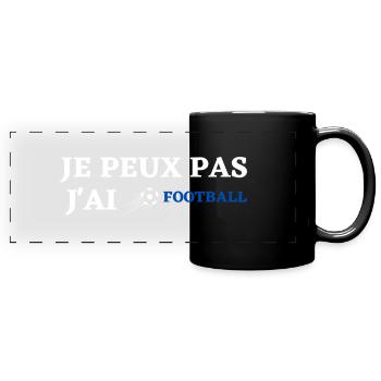 Football - Fußball - Fútbol - Calcio - Foot - Cool - Panorama-Tasse farbig - Schwarz - Vorne