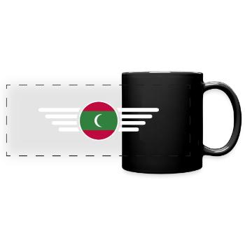 Ich liebe Malediven, Eleganz Stil Design T-Shirt - Panorama-Tasse farbig - Schwarz - Vorne
