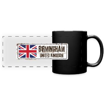 Birmingham Flagge des Vereinigten Königreichs - Panorama-Tasse farbig - Schwarz - Vorne