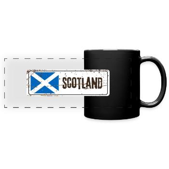 Scotland Flag - Full Colour Panoramic Mug - black - Front