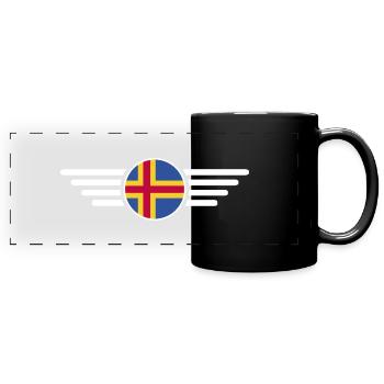 Ich liebe Åland, Eleganz Stil Design T-Shirt - Panorama-Tasse farbig - Schwarz - Vorne