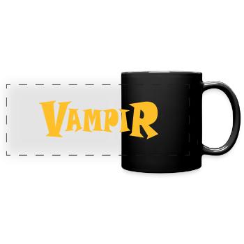 VAMPIR - Panorama-Tasse farbig - Schwarz - Vorne
