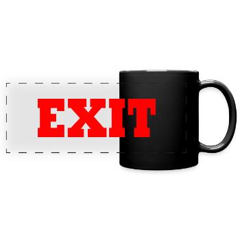 Exit - Panorama-Tasse farbig - Schwarz - Vorne