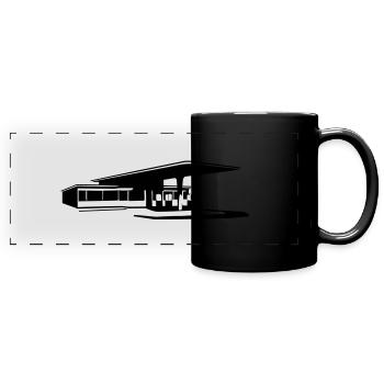 Service station - Full Colour Panoramic Mug - black - Front