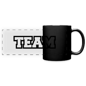 team - Mug panoramique uni - noir - Devant
