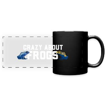 Pfeilgiftfrosch Frosch Dendrobat Färberfrosch - Panorama-Tasse farbig - Schwarz - Vorne