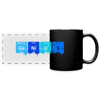 Genius - Full Colour Panoramic Mug - black - Front