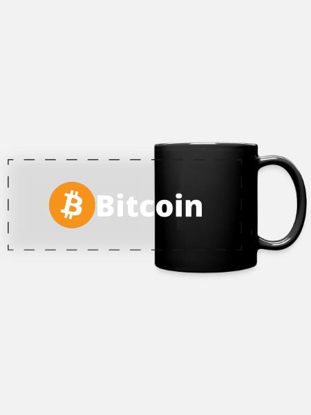 Bitcoin (Bitcoin) - Panorama-Tasse farbig - Schwarz